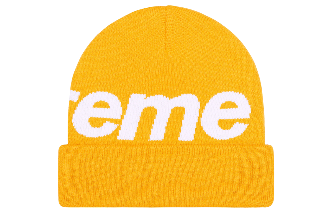 Supreme Big Logo Beanie 'Yellow' SUP-FW23-2436