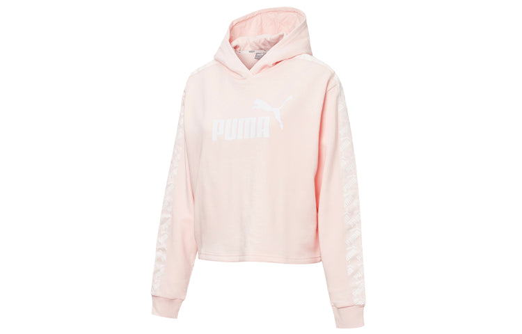 (WMNS) PUMA Amplified Cropped Hoodie 'Pink' 583808-17