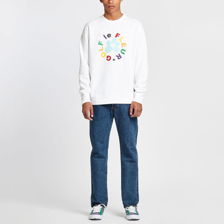 Converse x Golf Le Fleur Crew Sweatshirt Asia Sizing 'White' 10009027-A02