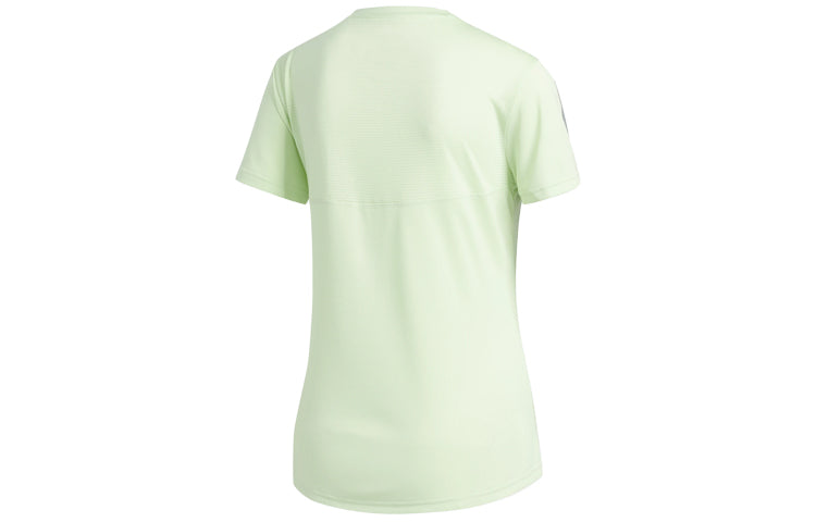 (WMNS) adidas Own The Run Tee Reflective Printing Sports Short Sleeve Green DZ2272