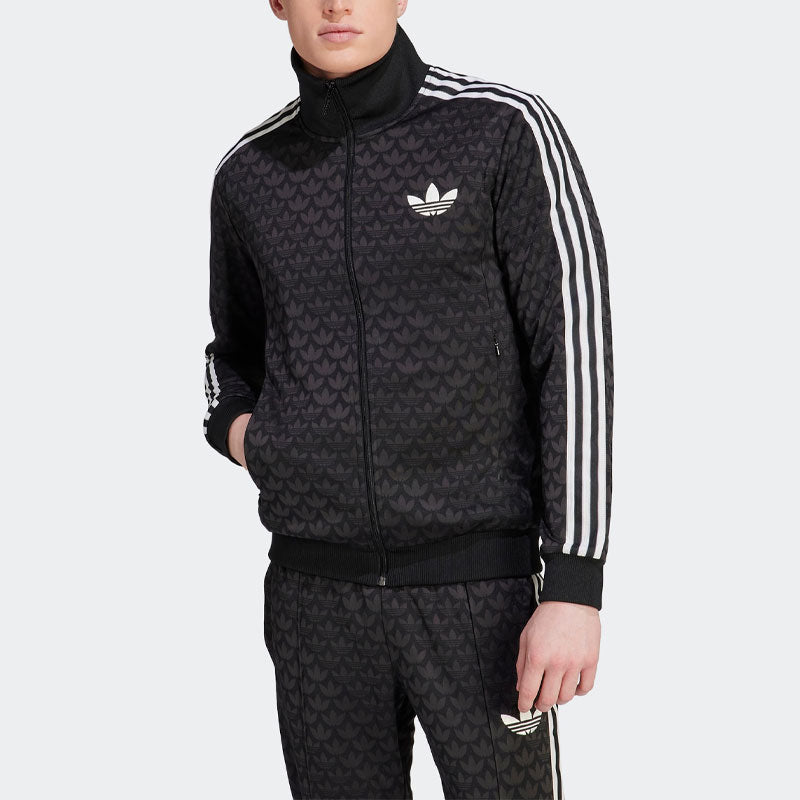adidas Adicolor 70s Monogram Track Top Asia Sizing 'Black' IP6982