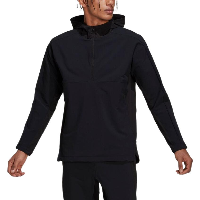 adidas Workout CORDURA Half-Zip Hoodie 'Black' HD3519
