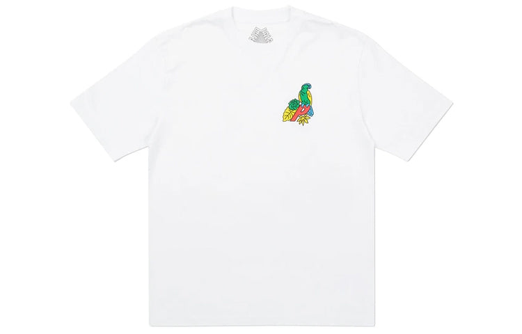 PALACE Parrot PALACE-3 Alphabet Printing Short Sleeve White T-Shirt P19TS209