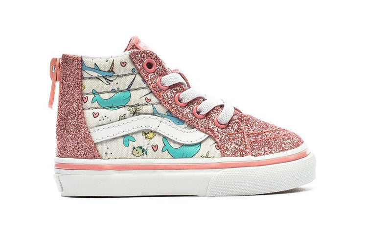 Vans Toddlers SK8-HI Zip Shark Party Toddles/Infants Pink VN0A4BV1W3U