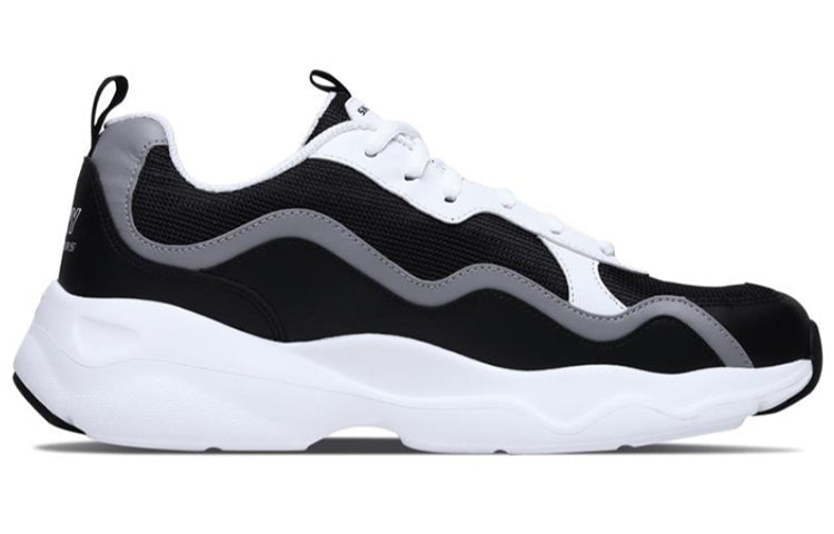 Skechers D'lites Airy Running Shoes Black/White/Gray 999859-BKW
