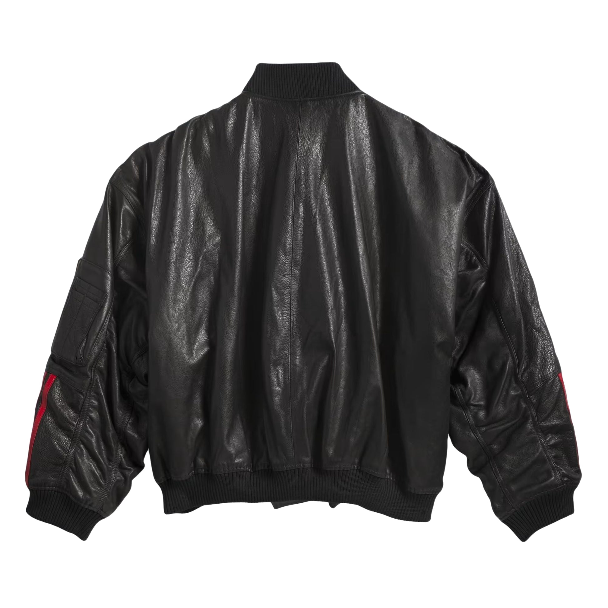 adidas x Chavarria Leather Bomber Jacket 'Black' KD9356