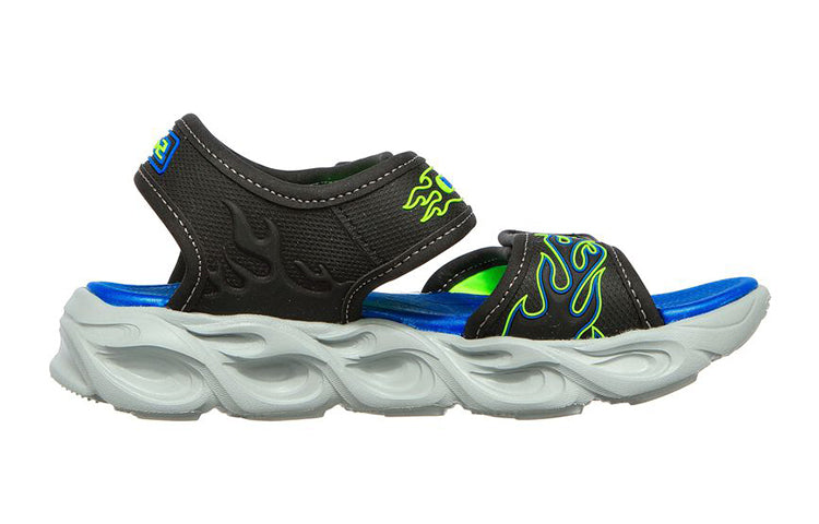 (GS) Skechers Thermo Splash Slip On Sport Light-Up Sandals 'Black Blue' 400109L-BBLM