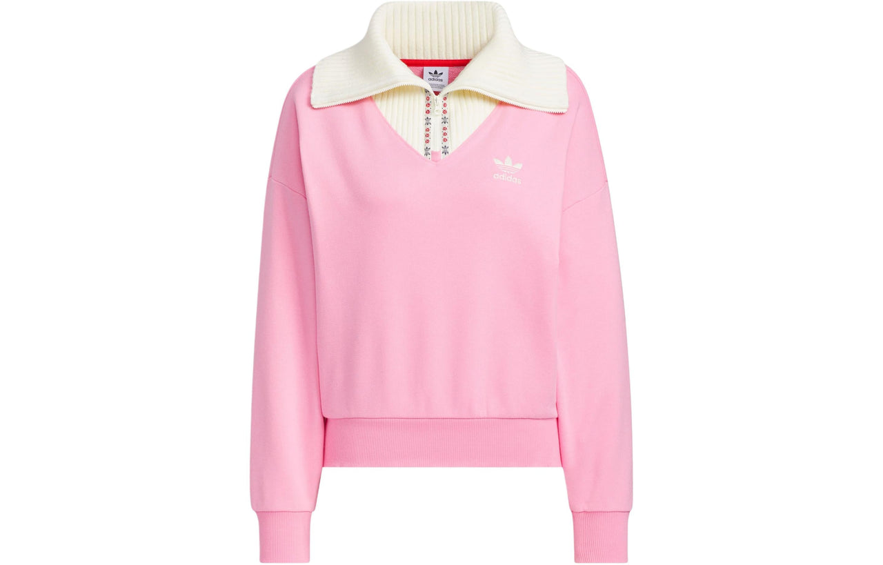 (WMNS) adidas Originals x Feifei RUAN Crewneck Sweatshirt Asia Sizing 'Pink' JE1607