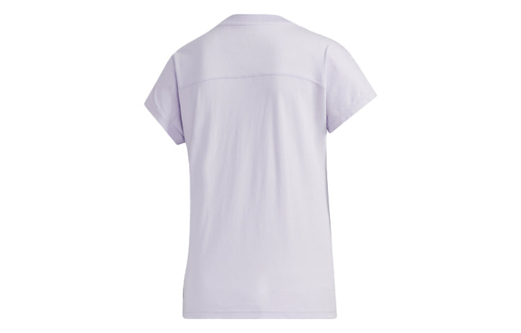 (WMNS) adidas neo Casual Sports Short Sleeve Purple White GJ5352
