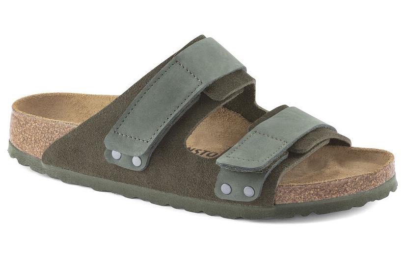 Birkenstock Uji Nubuck Leather Suede Narrow Fit Sandals 'Thyme' 1024833