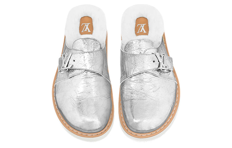LOUIS VUITTON LV Easy mules 'Silver' 1A9INH