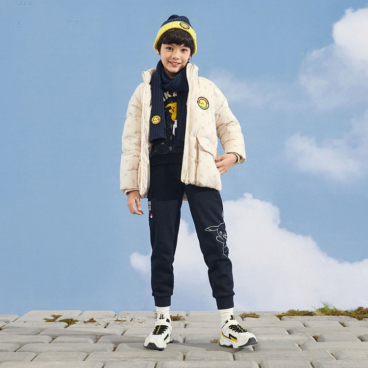 (GS) Skechers x Pokémon Casual Warm Loose Down Jacket 'Beige' L422B034