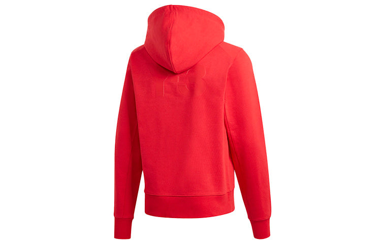 Men's Y-3 Solid Color Casual Hooded Zipper Jacket Red GK4482