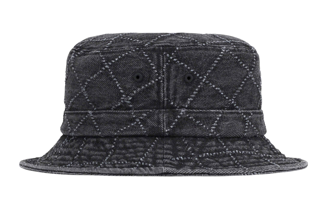 Supreme FW23 Week5 Punched Denim Crusher Bucket Hat 'Black' SUP-FW23-2325