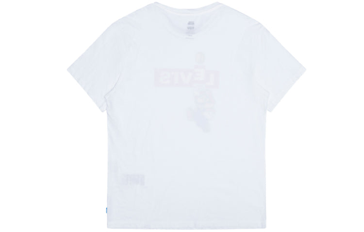 Men's Levis x SUPER MARIO Crossover Printing Short Sleeve White 22491-0706