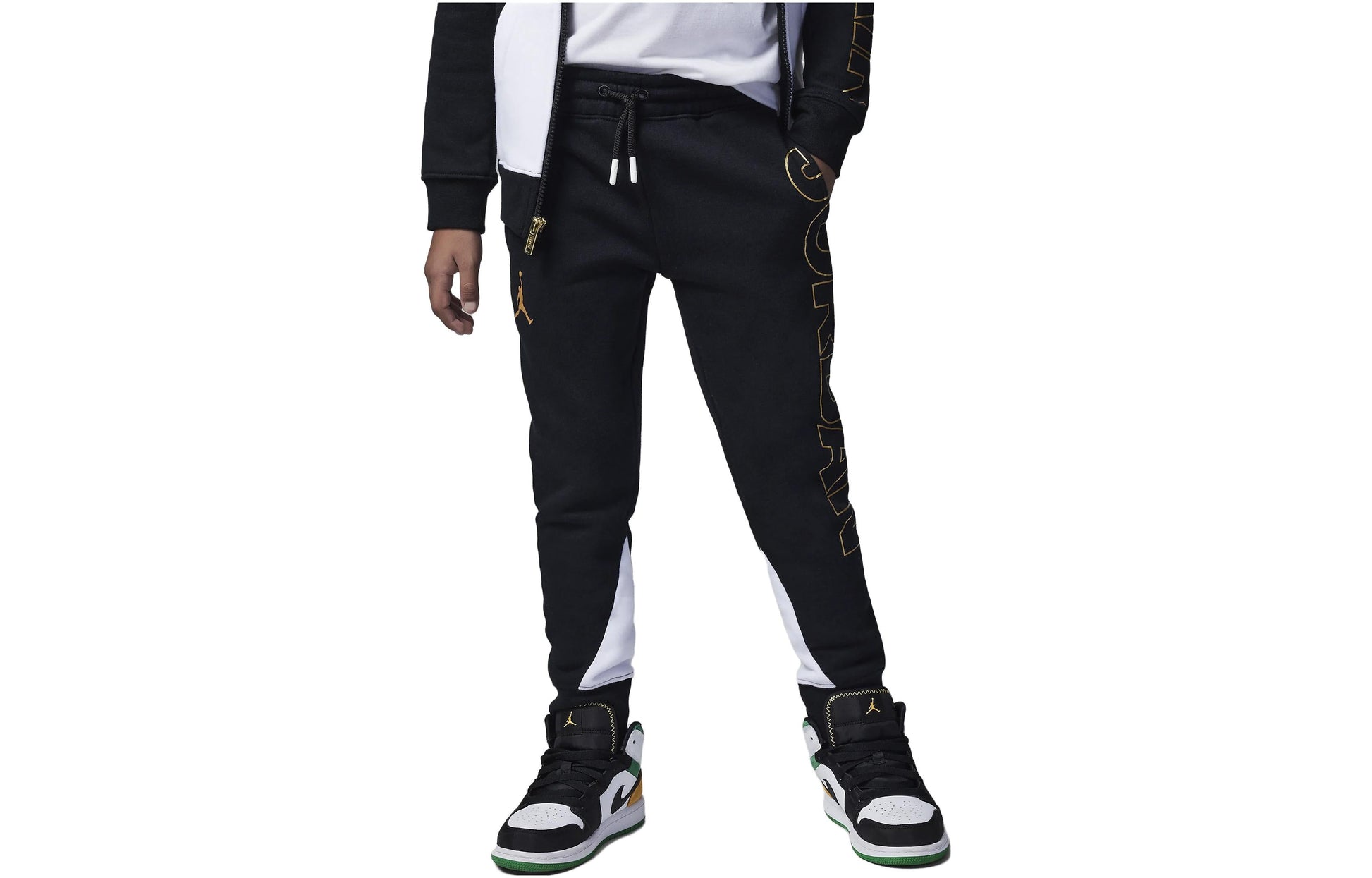 (GS) Air Jordan Holiday Shine Sweatpants 'Black' 85C019-023