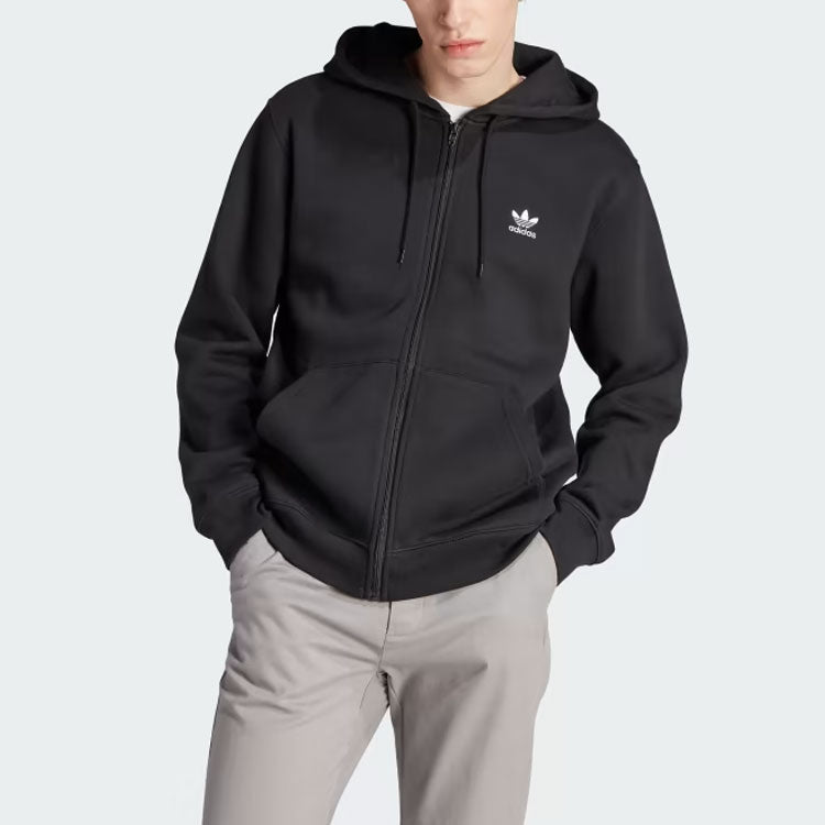 adidas Trefoil Full-Zip Hoodie Asia Sizing 'Black' IL2511