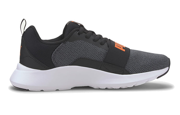 (GS) PUMA Unisex-Child Wired Knit Low Top Running Shoes Grey/Black 367381-09
