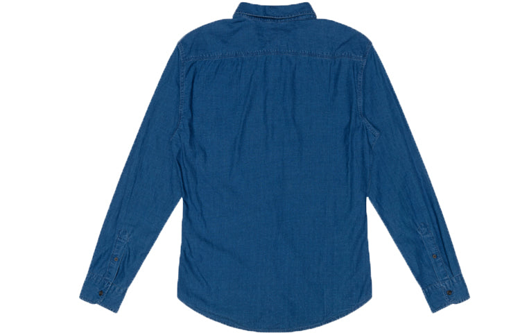 Men's Levis Solid Color Long Sleeves Shirt Blue 86619-0006