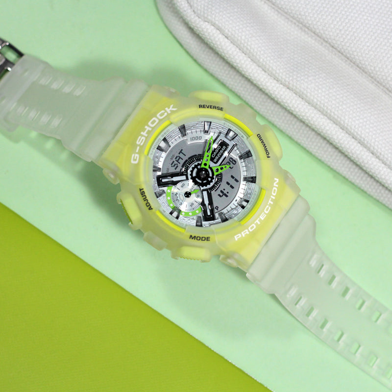CASIO G-Shock Analog-Digital 'White' GA-110LS-7A&GMA-S110SR-7A