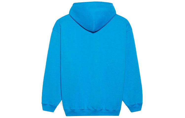 Men's Balenciaga FW21 Logo hooded Long Sleeves Blue 570811TIV557560