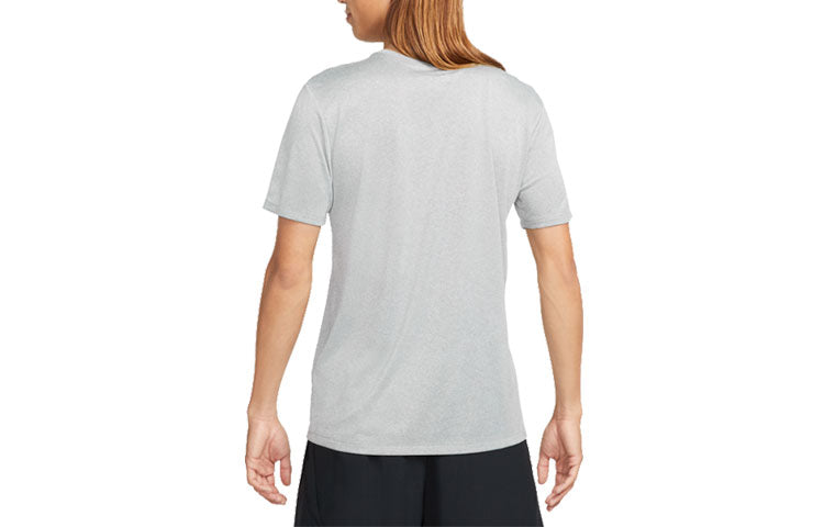 Men's Nike Solid Color Logo Printing Short Sleeve Gray T-Shirt DX7854-063