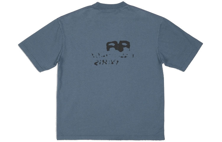 Balenciaga Hand-Drawn BB Icon T-Shirt Medium Fit 'Blue Black' 612966TNVN44183