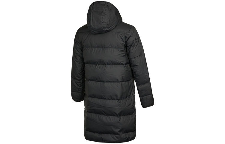 Nike Logo Mid-Length Sports Hooded Down Jacket Asia Sizing 'Black' DD6789-010