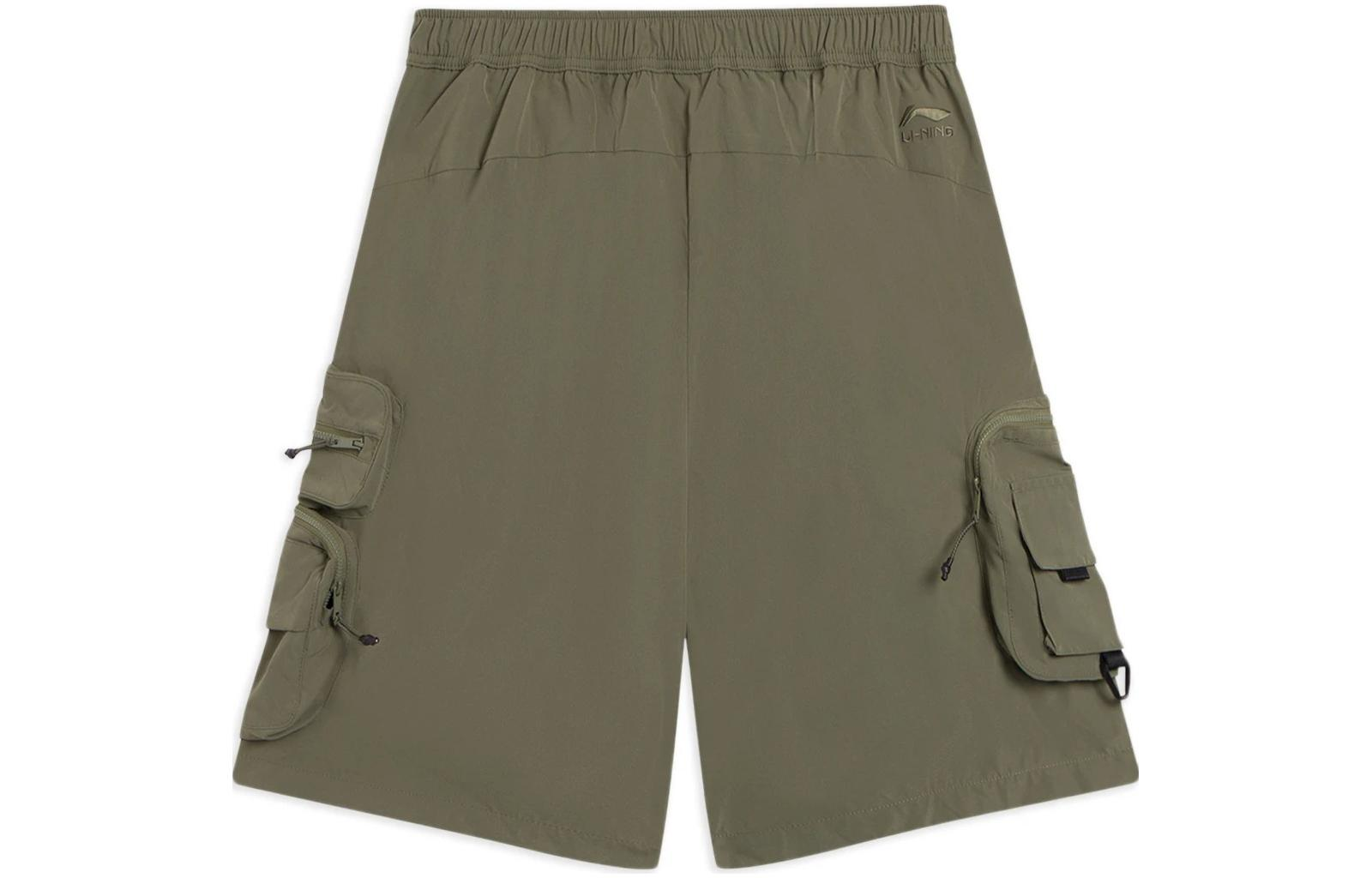 Li-Ning Counterflow Cargo Shorts 'Military Green' AKSSA35-3