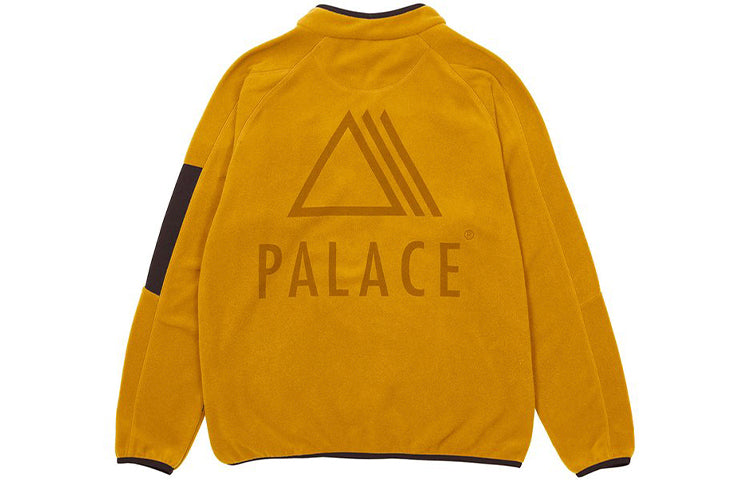 PALACE 1/4 Zip Half Zipper Alphabet Logo Round Neck Yellow Jacket P20PTF004