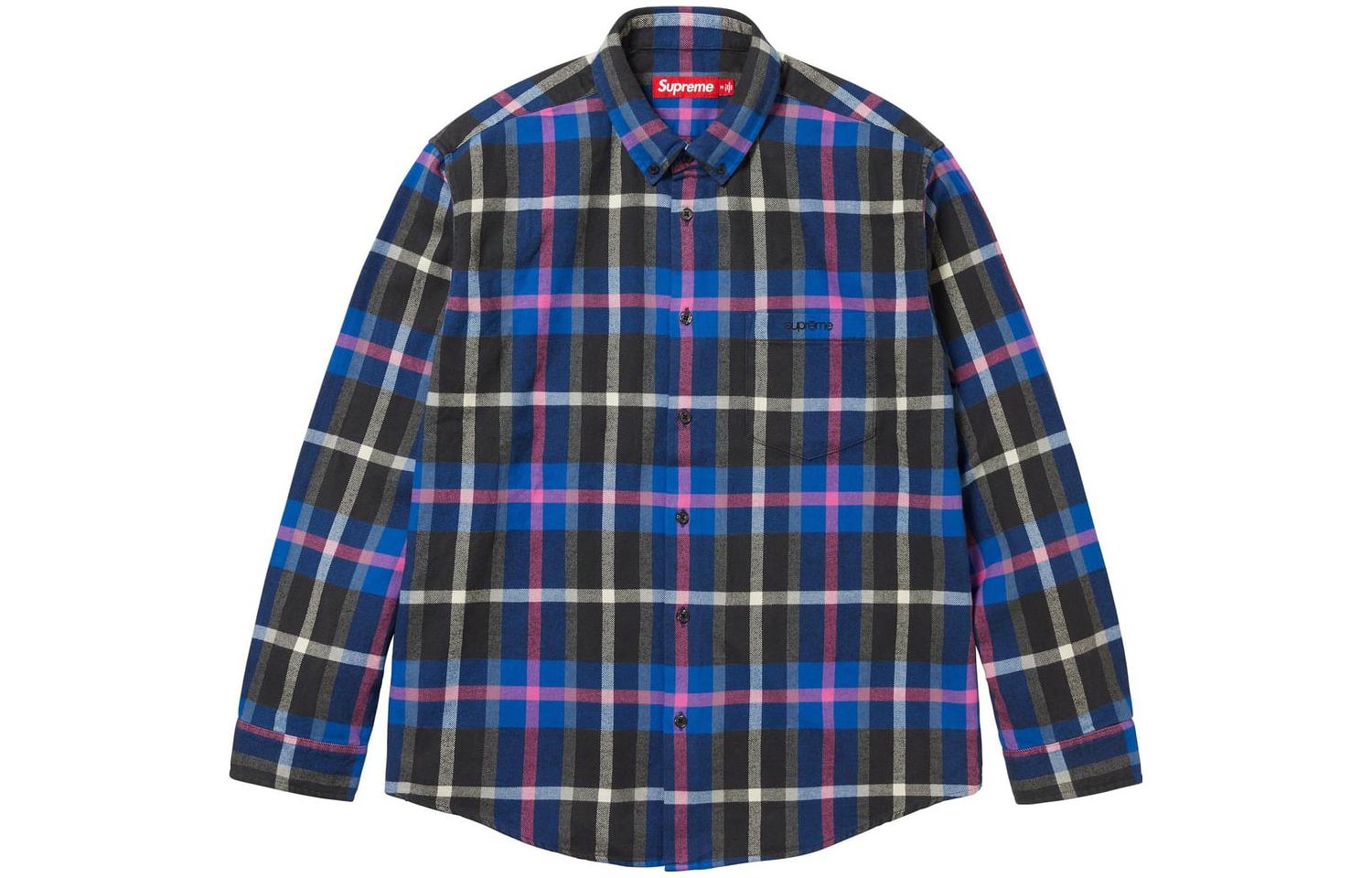 Supreme FW23 Week4 Plaid Flabbel Shirt 'Blue' SUP-FW23-082