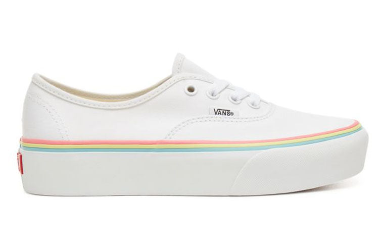 Vans RAINBOW FOXING AUTHENTIC PLATFORM 20 White VN0A3AV8S1T