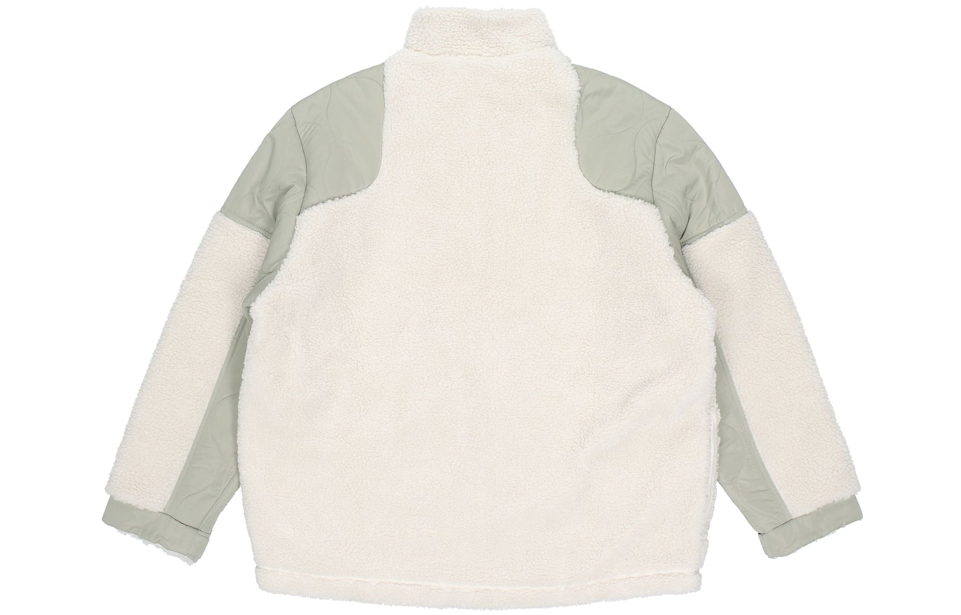 Men's adidas Wj Mixboa Jkt Martial Arts Series Lamb's Wool Splicing Stand Collar Sports Logo Jacket Creamy White H40244