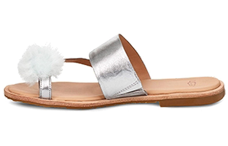 (WMNS) UGG Hadlee Metallic Silver Slippers 1101349-SLVR