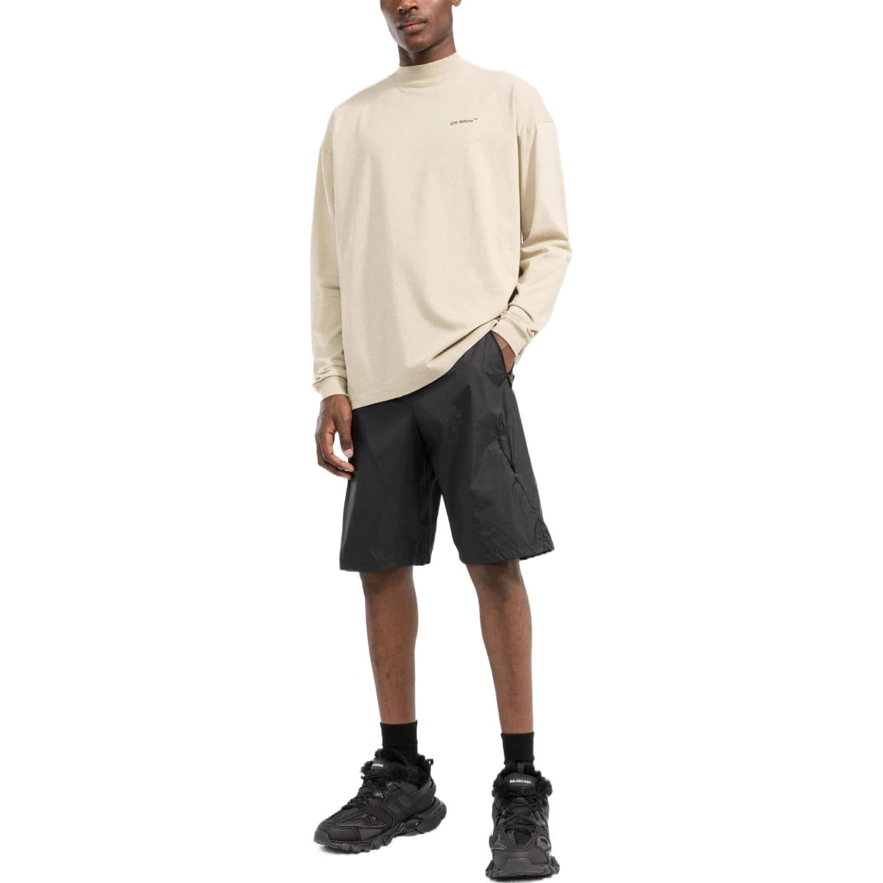 Off-White Slide-Buckled Bermuda Shorts 'Black' OMVH018C99FAB0011001