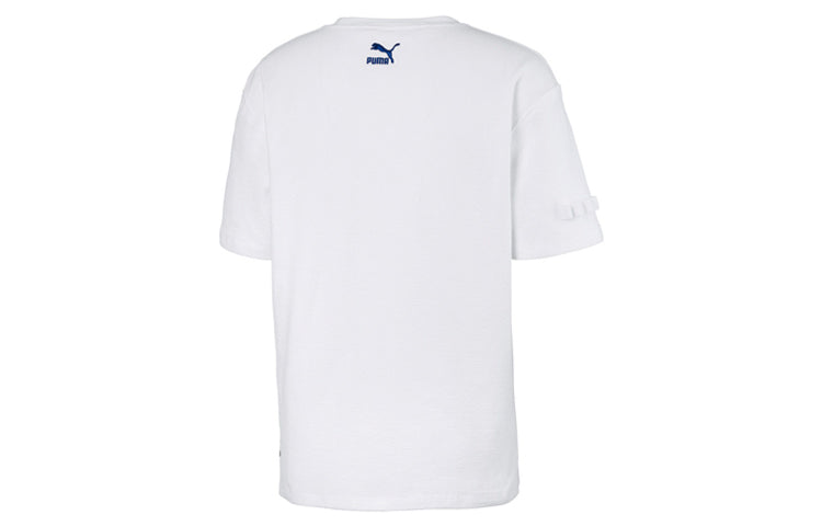 PUMA x TYAKASHA Crossover Series Logo Printing Short Sleeve Couple Style White 595559-02