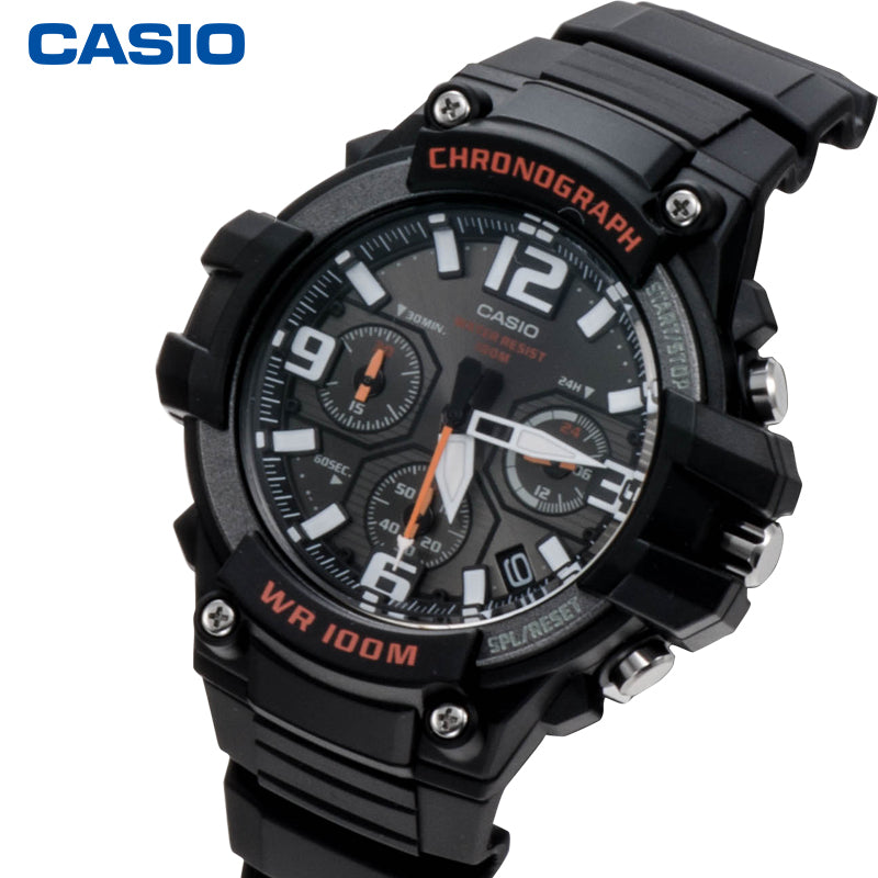 CASIO Waterproof Sports Quartz Mens Black Analog MCW-100H-1AVDF