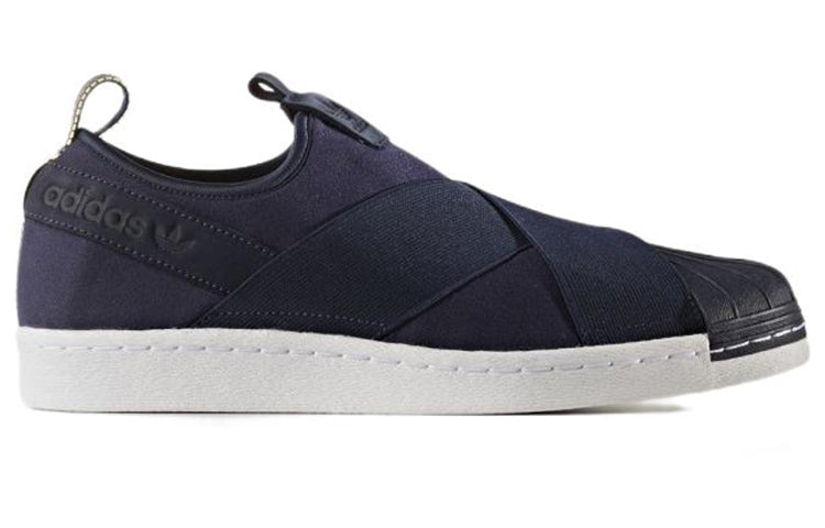 adidas originals Superstar Slip-on Cozy Wear-resistant Skateboarding Shoes Blue BZ0113