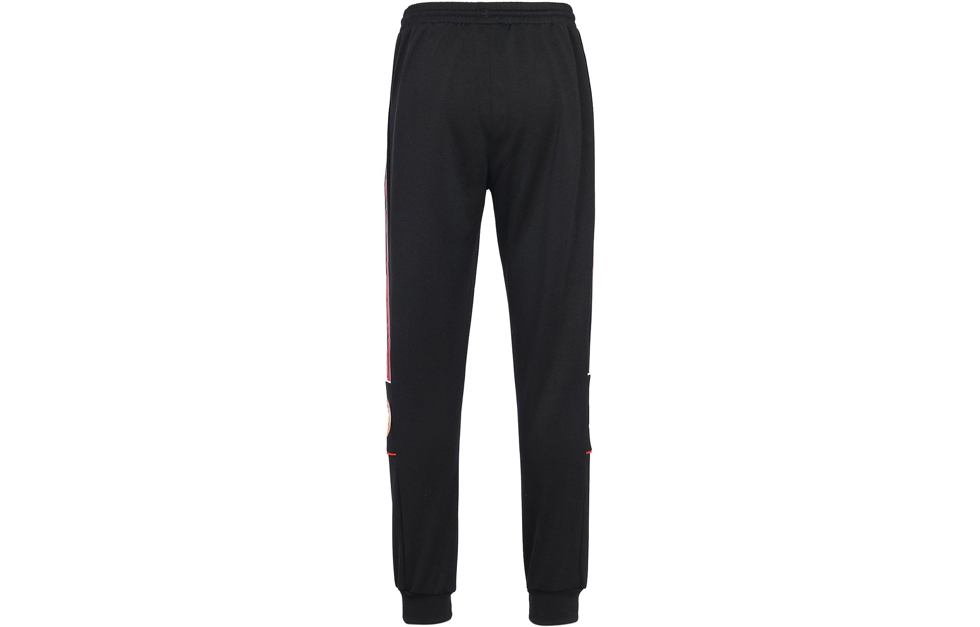 Men's adidas originals SS22 Manchester United Casual Stripe Printing Bundle Feet Sports Pants/Trousers/Joggers Black HP0453