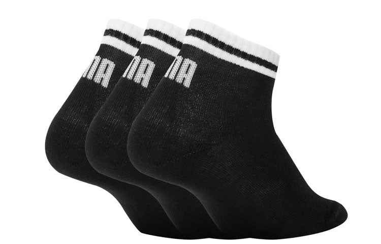 PUMA Heritage Sneaker Socks 3 Pack 'Black White' 907919-02