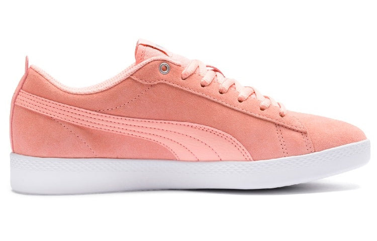 (WMNS) PUMA Smash v2 SD Low Sneakers White/Orange 365313-14