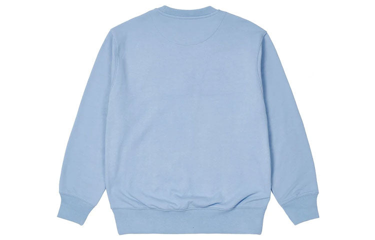 PALACE Unisex Bossy Crew Logo Round-neck Sweatshirt Blue P20CW005