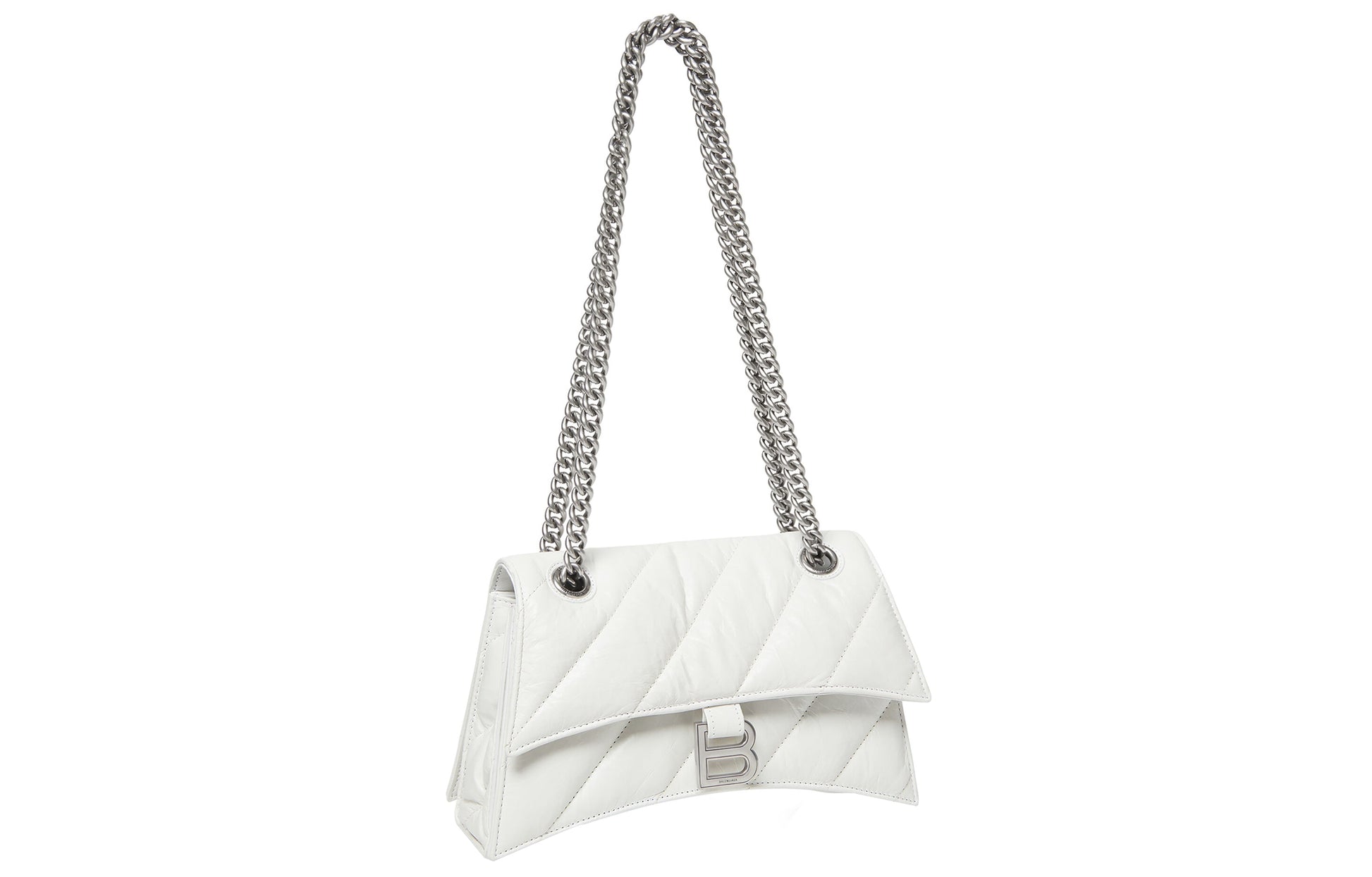 (WMNS) Balenciaga Crush Small Chain Bag Quilted 'Optic White' 716351210J09001
