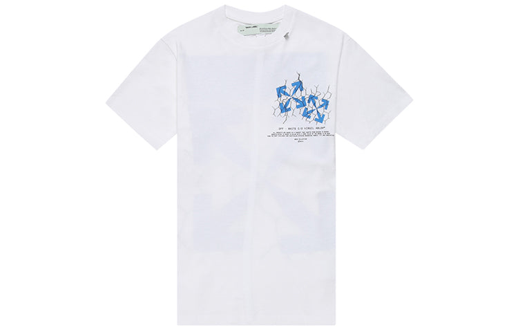 Off-White Green Fence Arrows T-Shirt Arrow Printing Short Sleeve White OMAA027S201850020130
