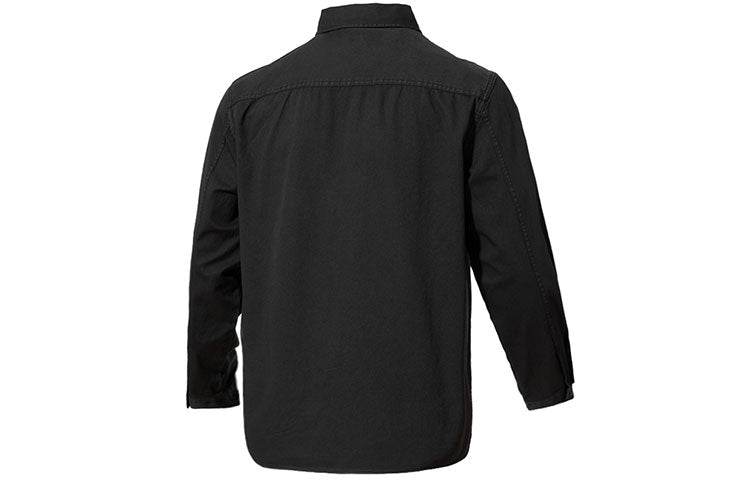 Converse Twill Long Sleeve Button Down Asia Sizing 'Black' 10022012-A02