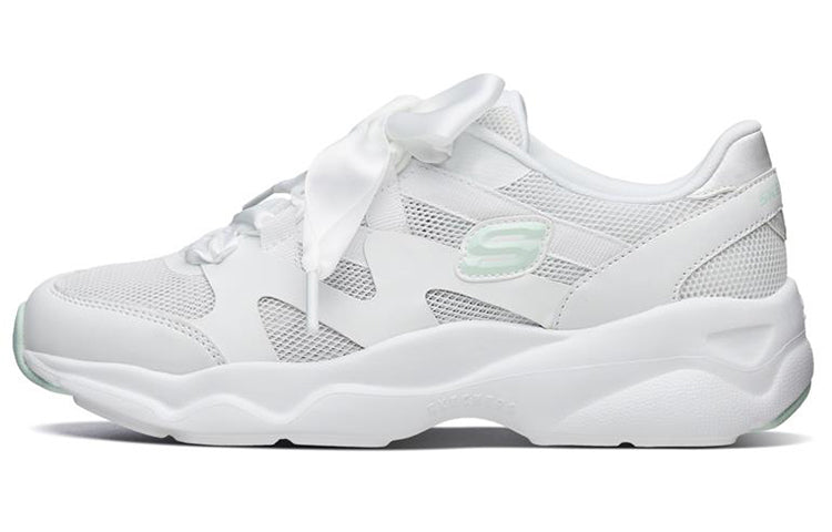 (WMNS) Skechers D Lites Airy Low Chunky Shoes White 66666203-WHT