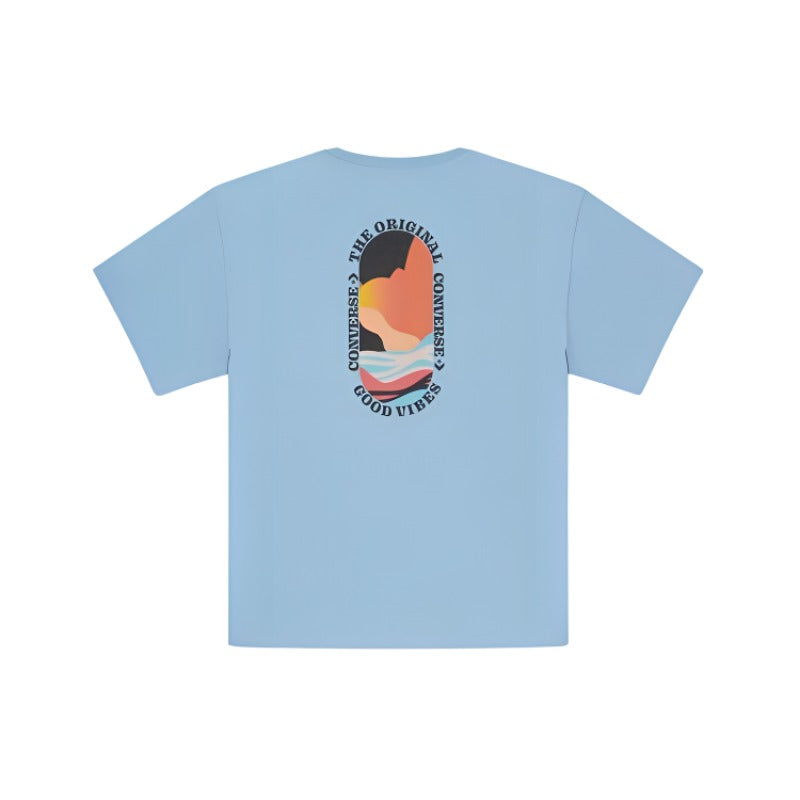 Converse Sunset T-Shirt Asia Sizing 'True Sky' 10027154-A03