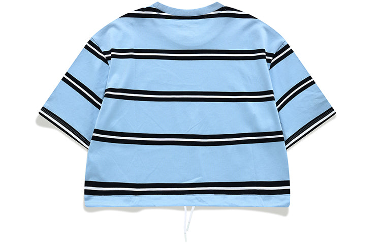 FILA FUSION x Jeremyville Crossover Stripe Loose Short Sleeve Blue White Stripe T11W139103F-LB