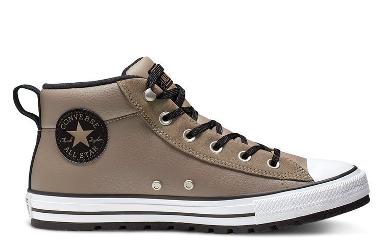 Converse Chuck Taylor All Star Street Leather Mid Top Grey/White 166072C