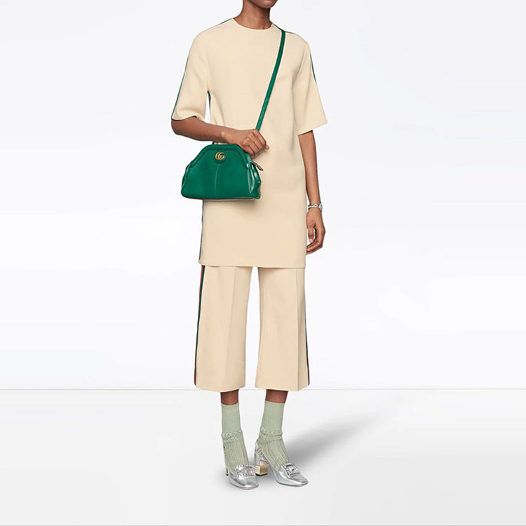 (WMNS) Gucci Web Casual Solid Color Webbing High Waist White Pants 523250-ZKR01-9992